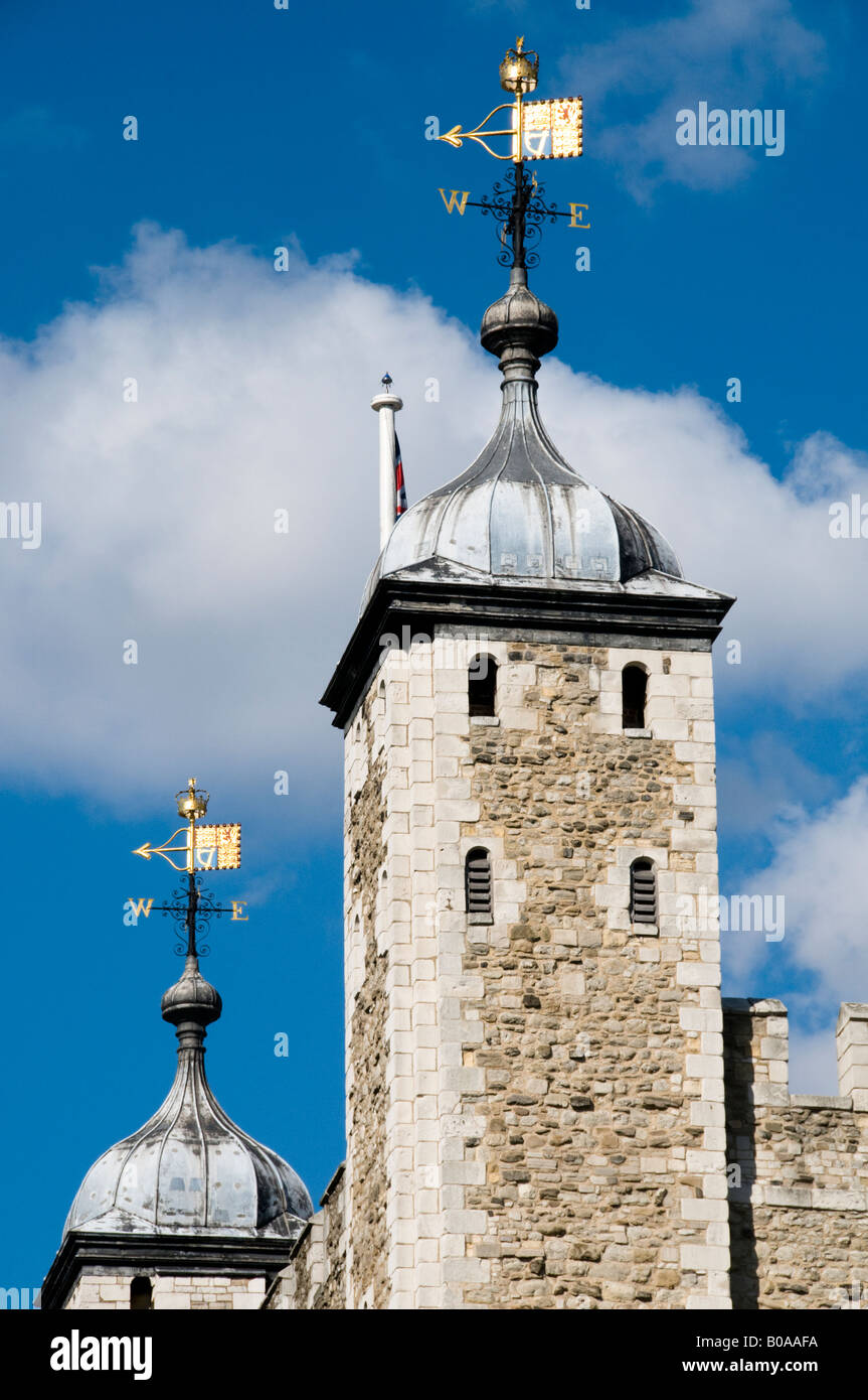 Tower of London and weather vane, London, England Stock Photo