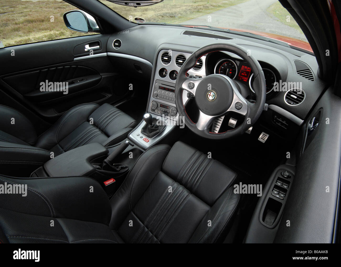 2007 Alfa Romeo 159 interior Stock Photo - Alamy