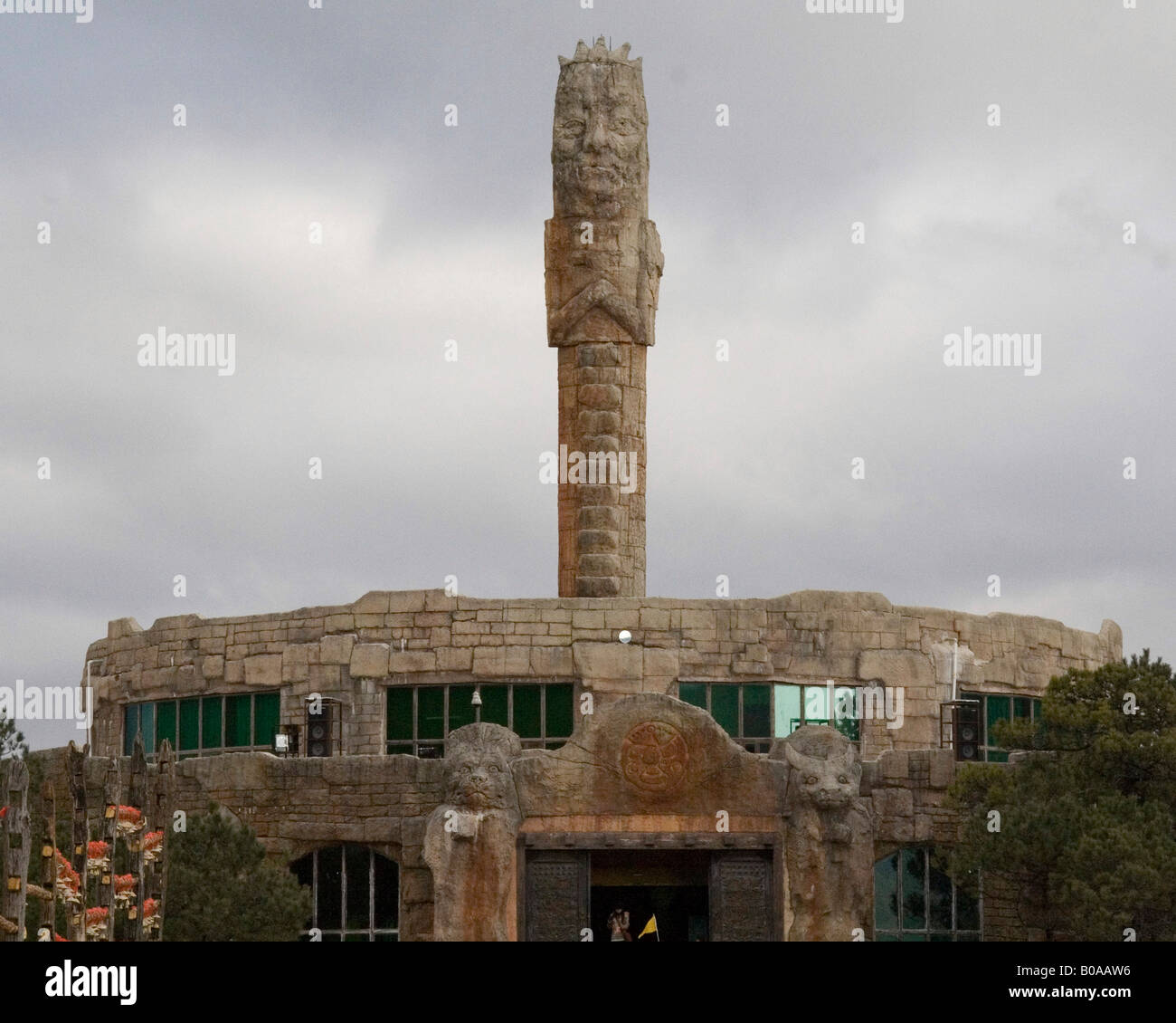 Ancient symbol of the Naxi Tribe at the cable car station at the