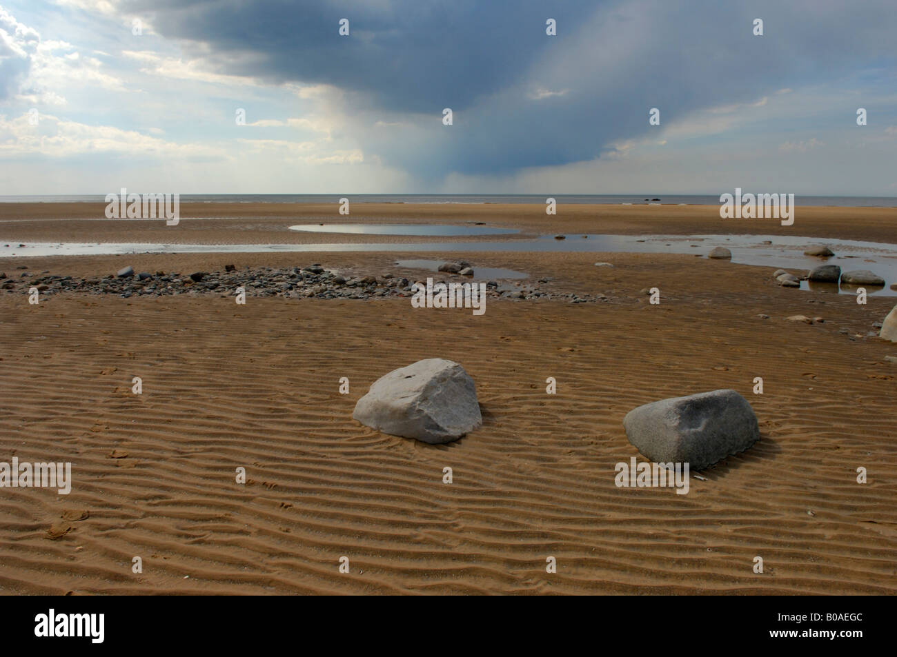 The beach at Bispham near Blackpool at low water Stock Photo Alamy