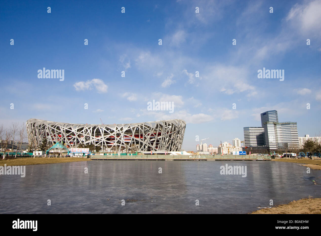 Beijing National Stadium, also known as the Bird's Nest, built for the 2008 Summer Olympics. Stock Photo