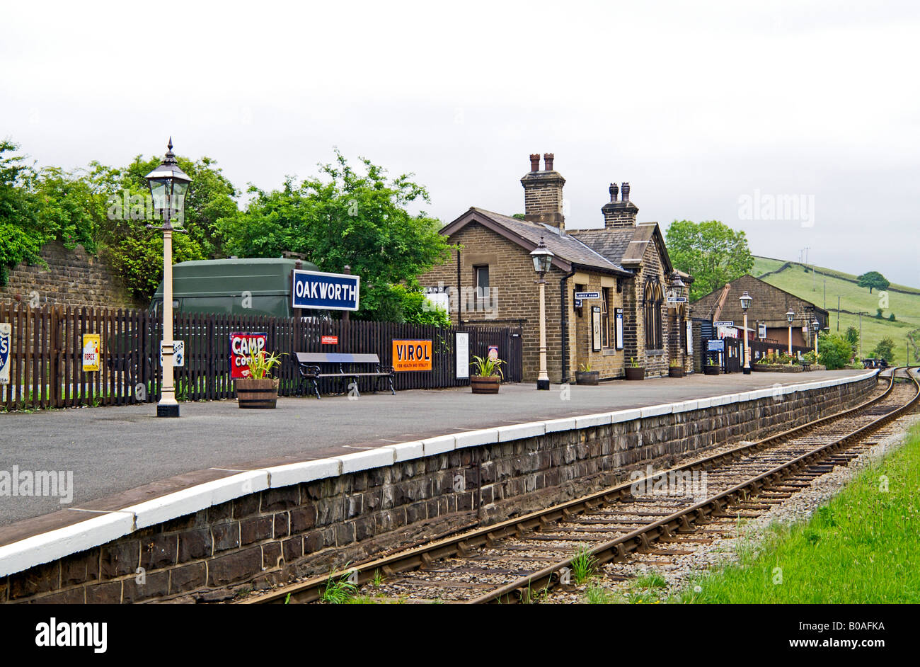 Oakworth station on the Keighley and Worth Valley Railway West