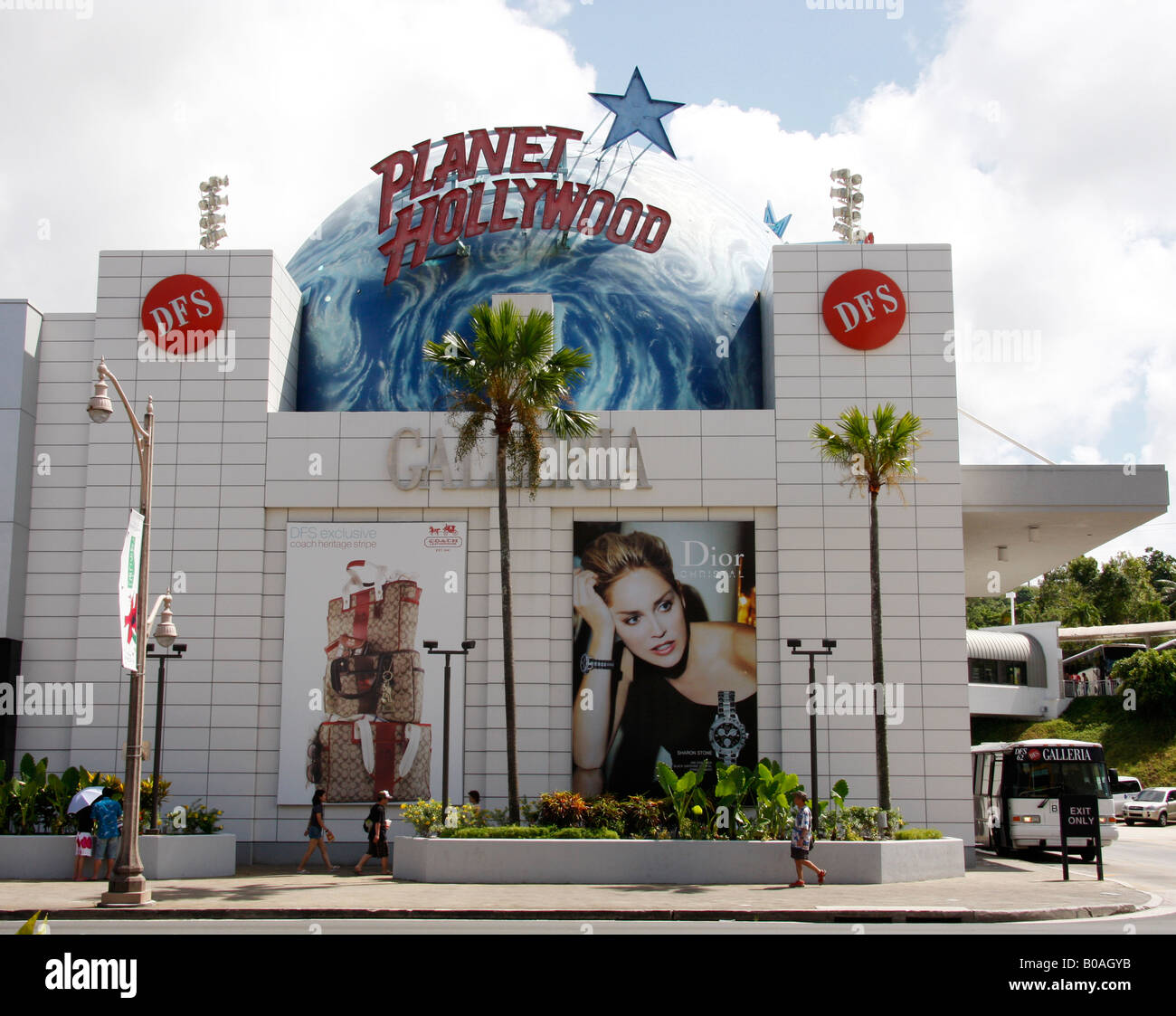 Downtown Guam is a duty free Mecca for shoppers and visitors  both tourists and local residents Stock Photo
