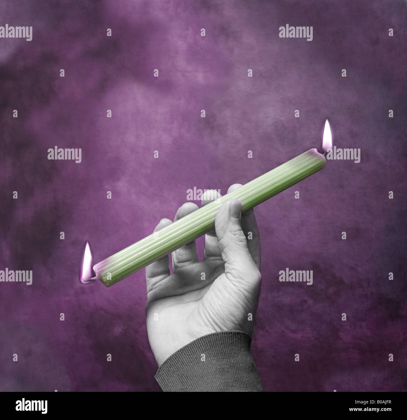 Burning Candle Both Ends High Resolution Stock Photography and Images