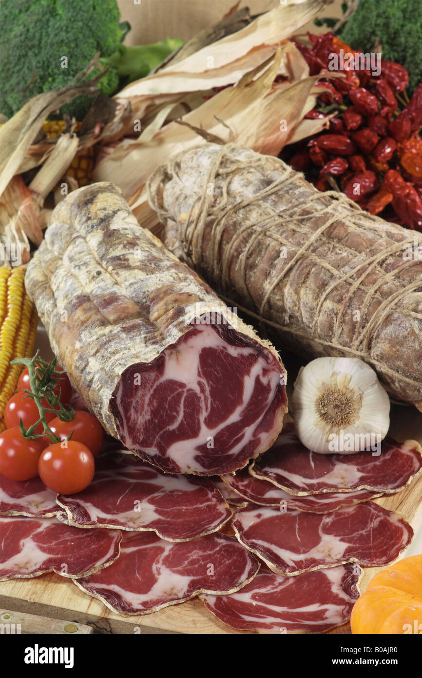 italian "coppa di Parma" salami Stock Photo Alamy