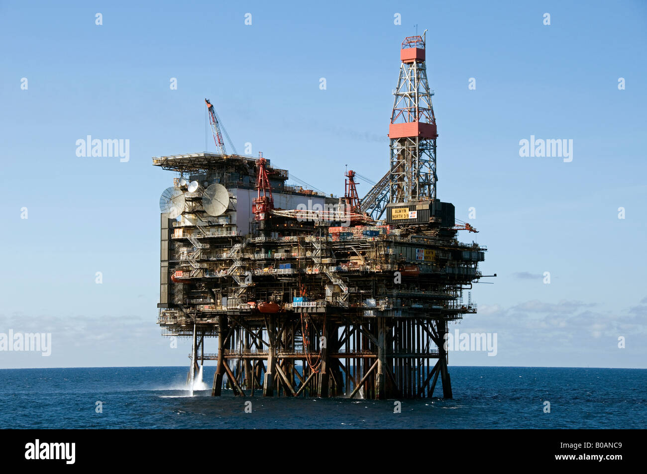 North sea oil Platform Stock Photo
