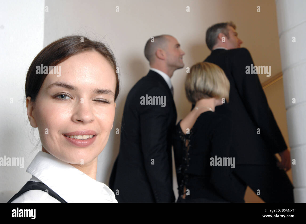 businesspeople walking up the stairs Stock Photo - Alamy