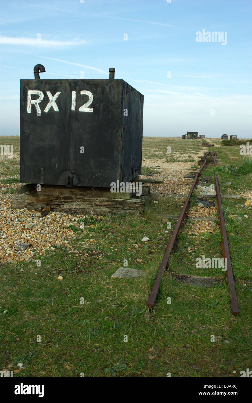 Old oil tank Dungeness Kent UK Stock Photo Alamy