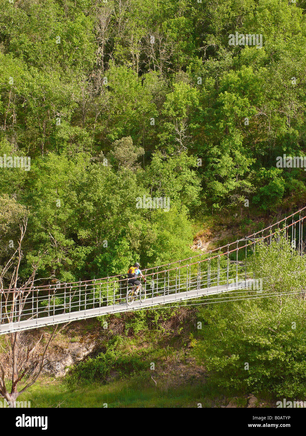 Person crossing bridge ravine hi-res stock photography and images - Alamy