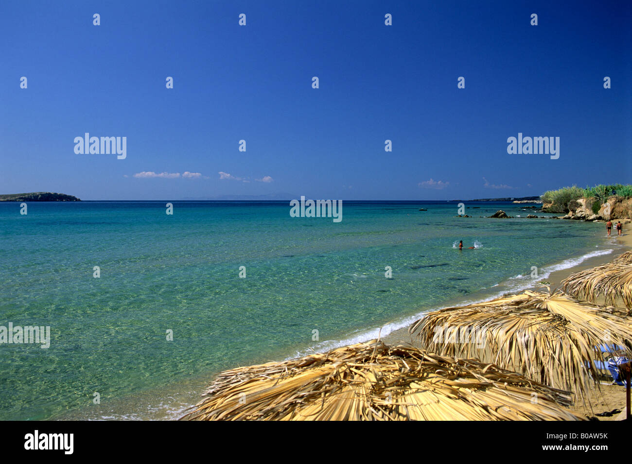 Greece, Cyclades Islands, Paros, Golden beach Stock Photo