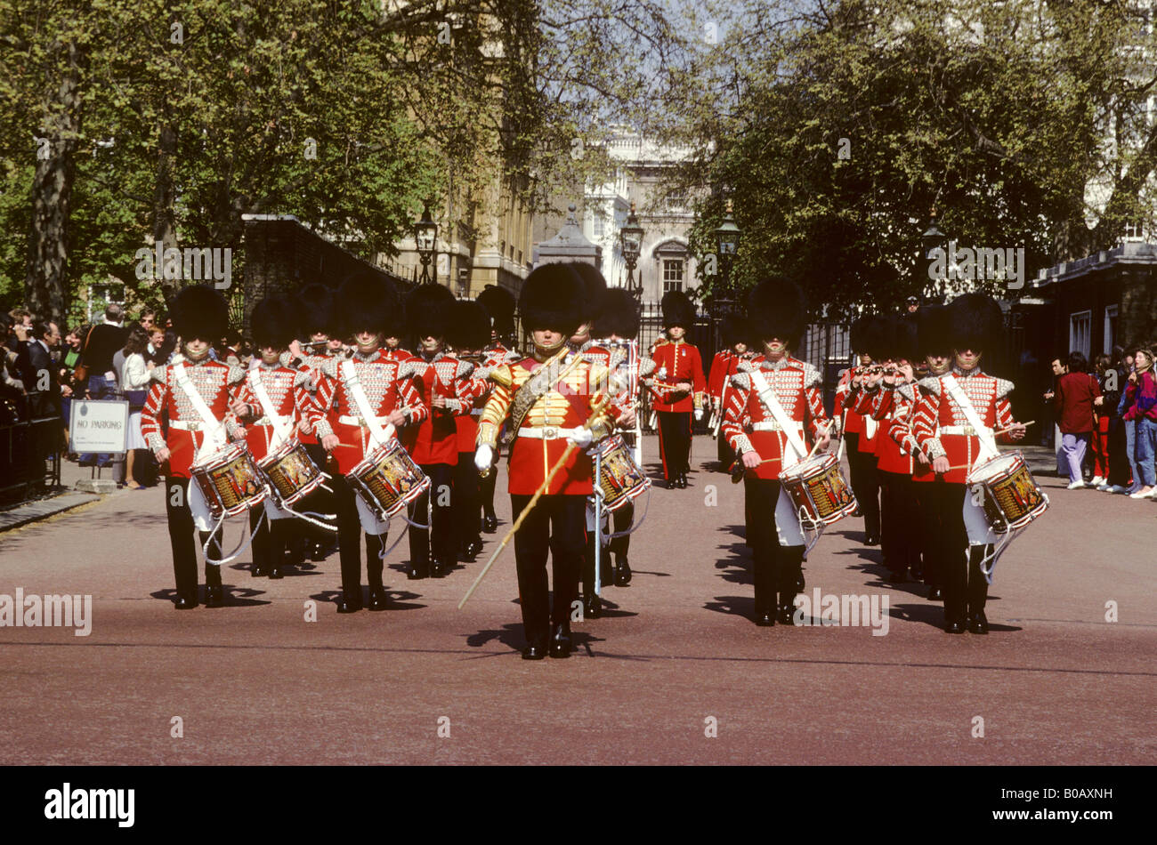 Grenadier guards marching from St James Palace London England UK