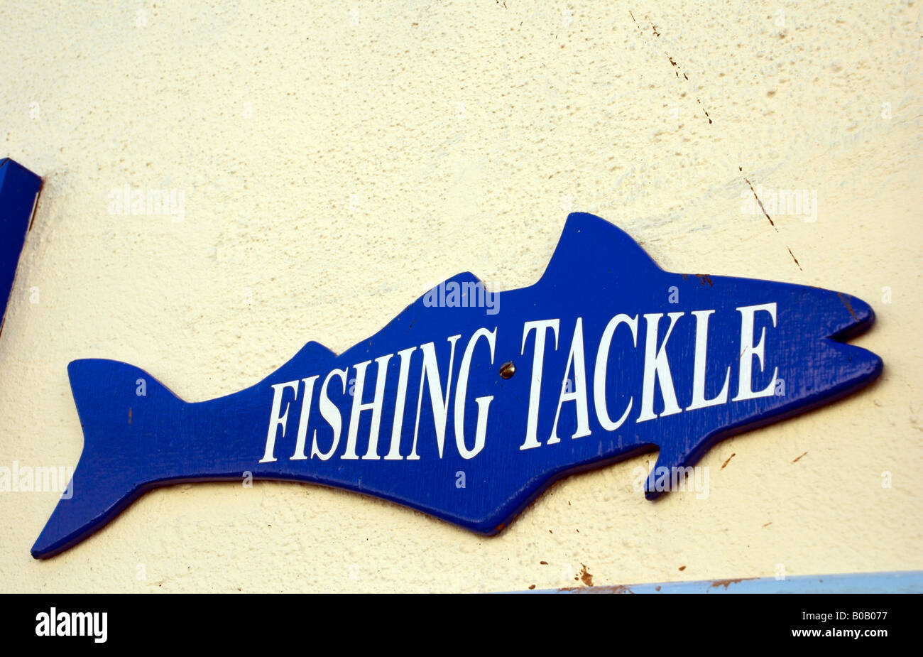 Fishing tackle shop sign in Salcombe, Devon, UK Stock Photo - Alamy