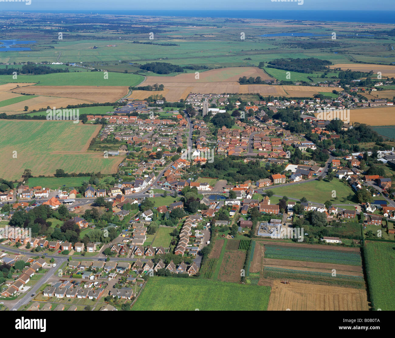 aerial view of martham, norfolk, england Stock Photo Alamy