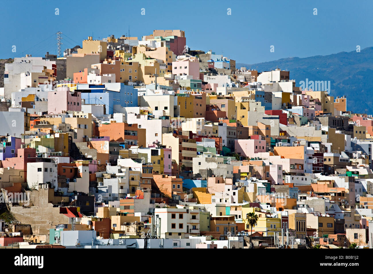 Houses on what is known as the painted hillside on Barrio San Nicolas Las  Palmas "Gran Canaria" "Canary Islands" Spain Stock Photo - Alamy