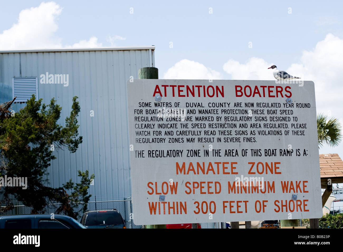 Caution Boaters Watch for Manatee Sign 30x24