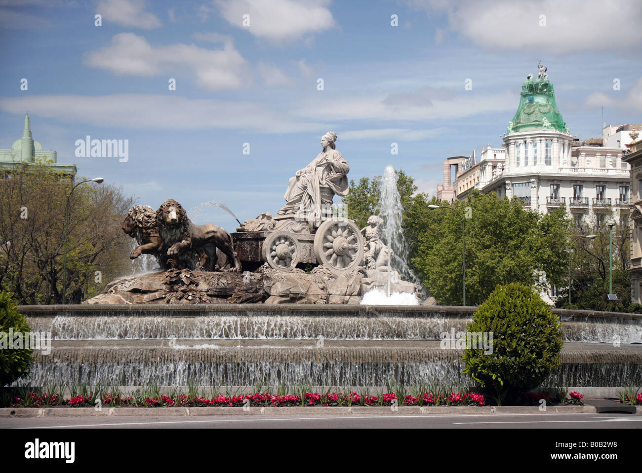 fountain in Plaza de la Cibeles Madrid Stock Photo