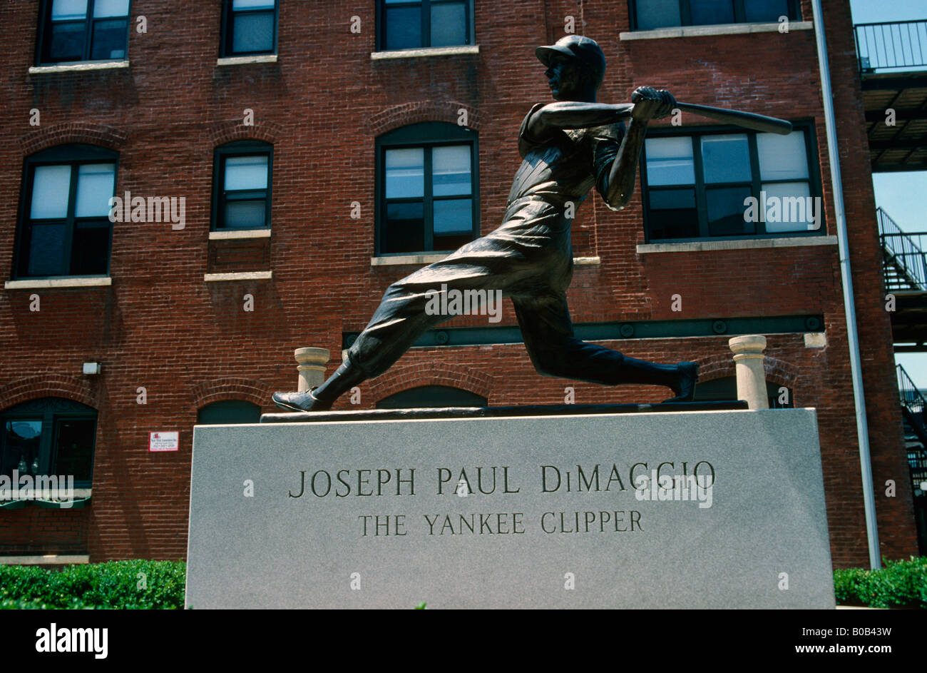 Bronze statue, Joe Di Maggio, Chicago, USA Stock Photo