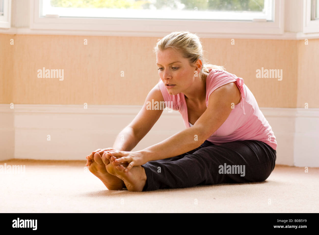 Woman Yoga Stock Photo