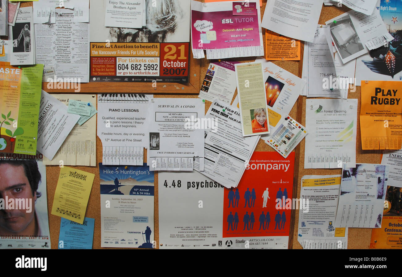 Noticeboard Stock Photo 17456945 Alamy