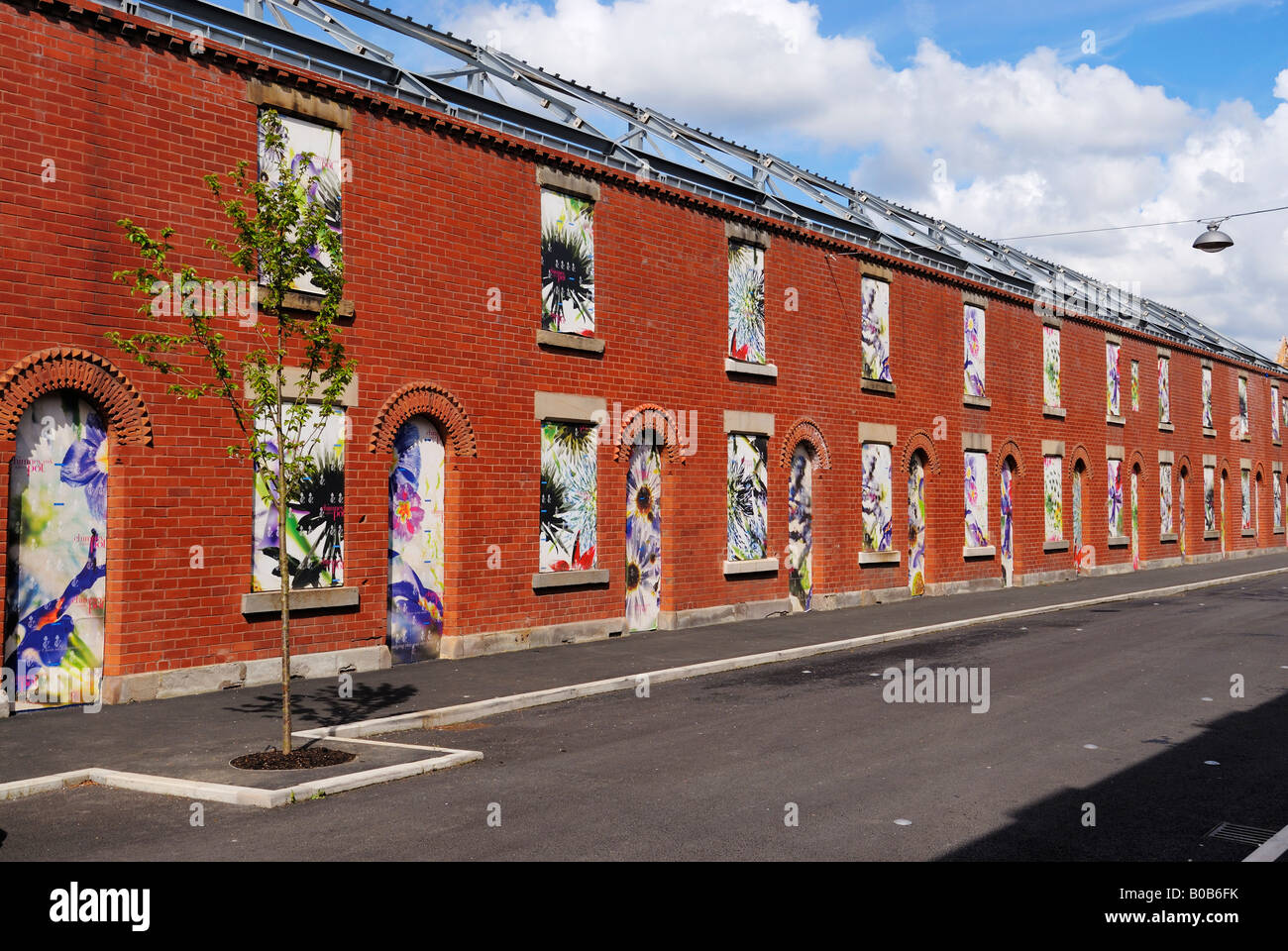 Terraced houses being refurbished in the Langworthy area of Salford in Greater Manchester