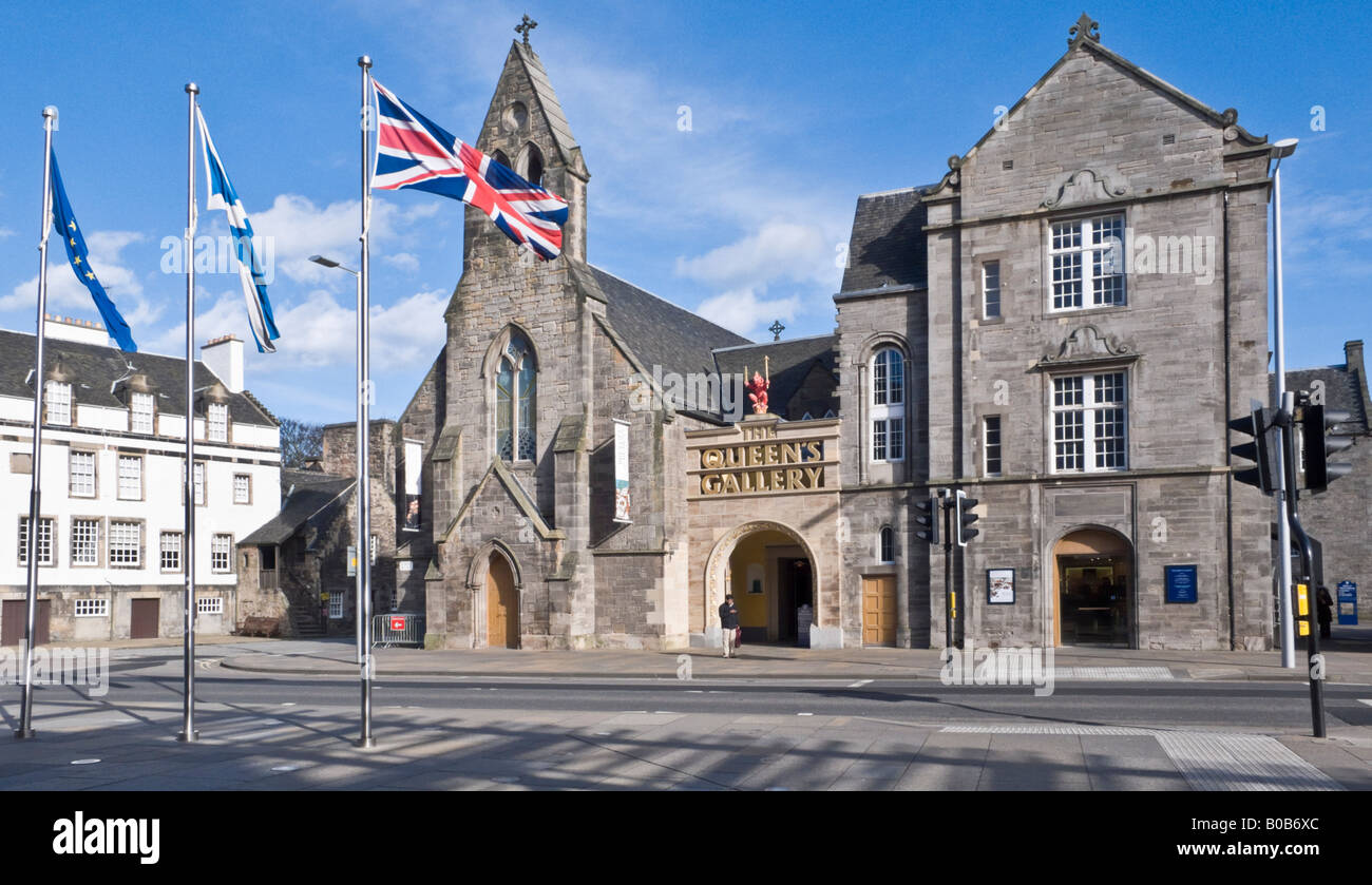 Queens Gallery part of Palace of Holyroodhouse in Edinburgh Stock Photo Alamy