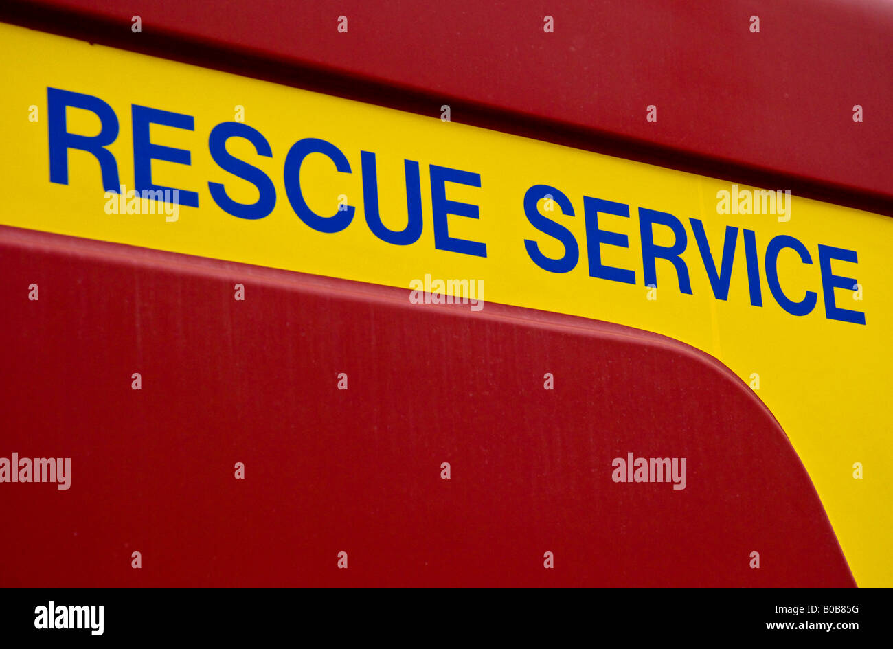 Fire and Rescue Service at Airport. Stock Photo