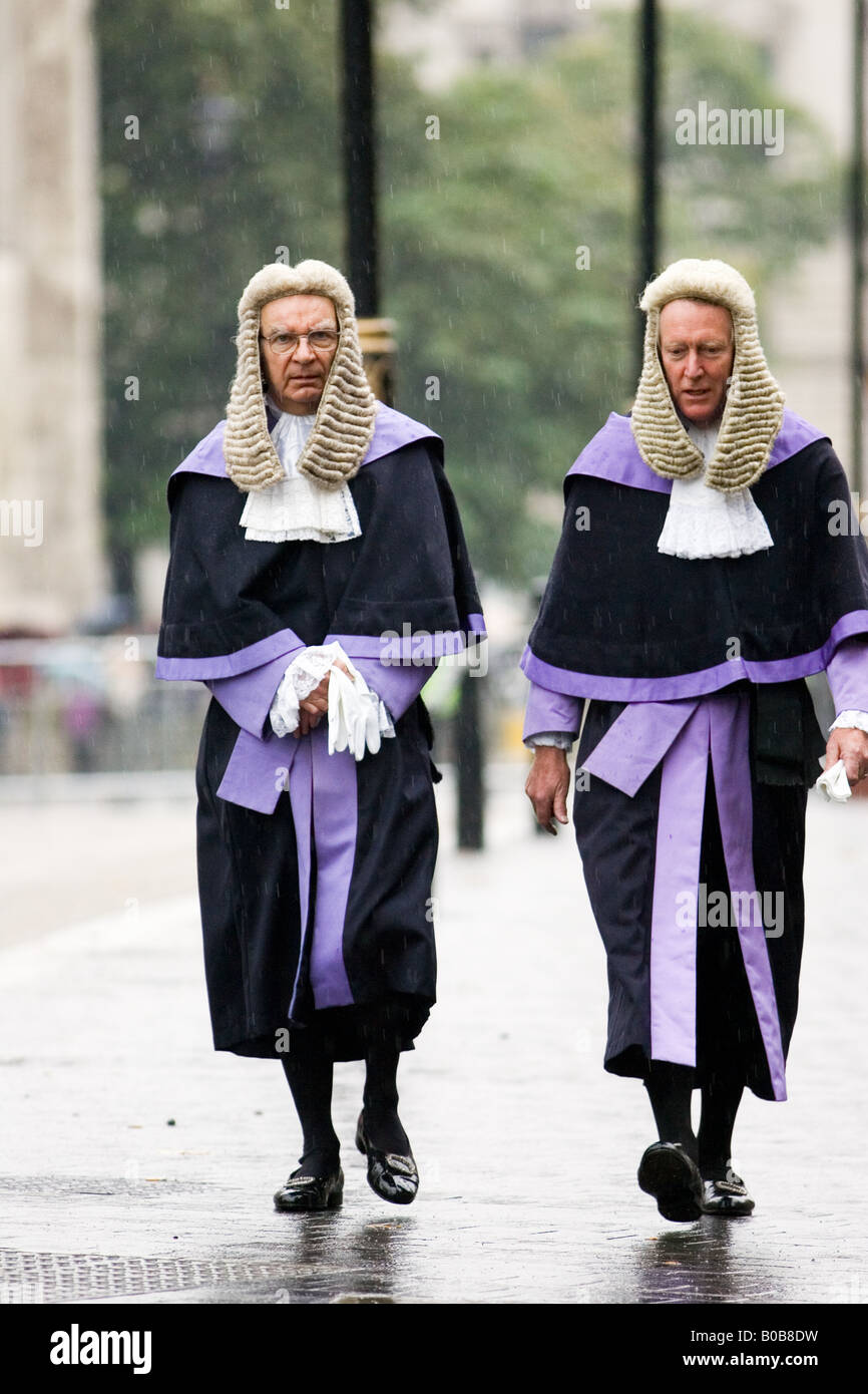 Judges Procession from Westminster Abbey London England United Kingdom Stock Photo