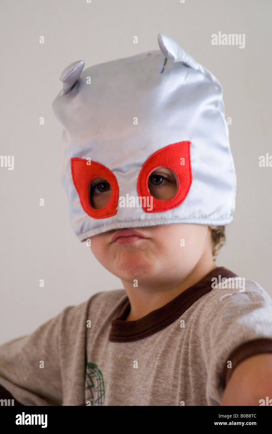 Download Boy In An Alien Mask Stock Photo Alamy PSD Mockup Templates