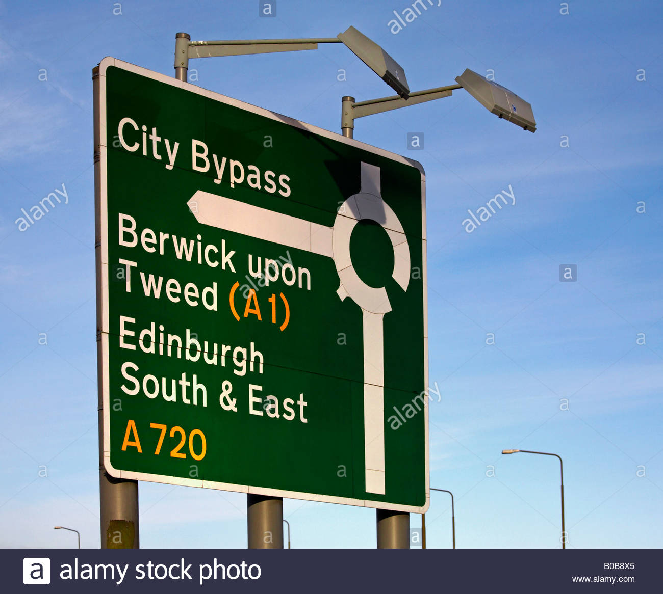 Edinburgh City Bypass road sign, Scotland Stock Photo