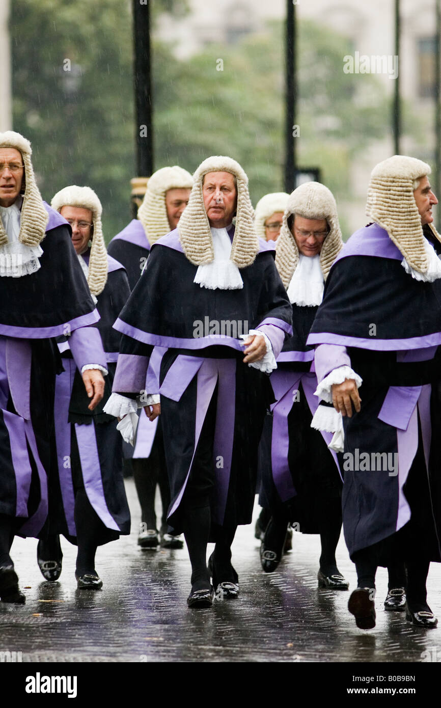 Judges Procession from Westminster Abbey London England United Kingdom Stock Photo