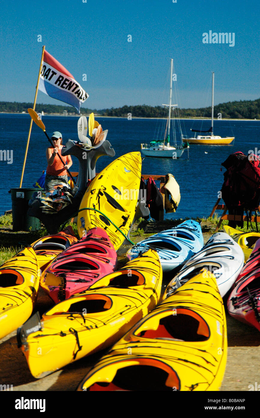 Sea Kayaks, Port Townsend waterfront, Washington Stock Photo Alamy