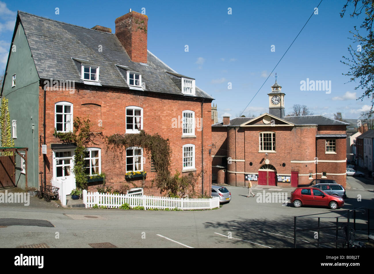 Montgomery town in countryside of rural Powys near the wales england