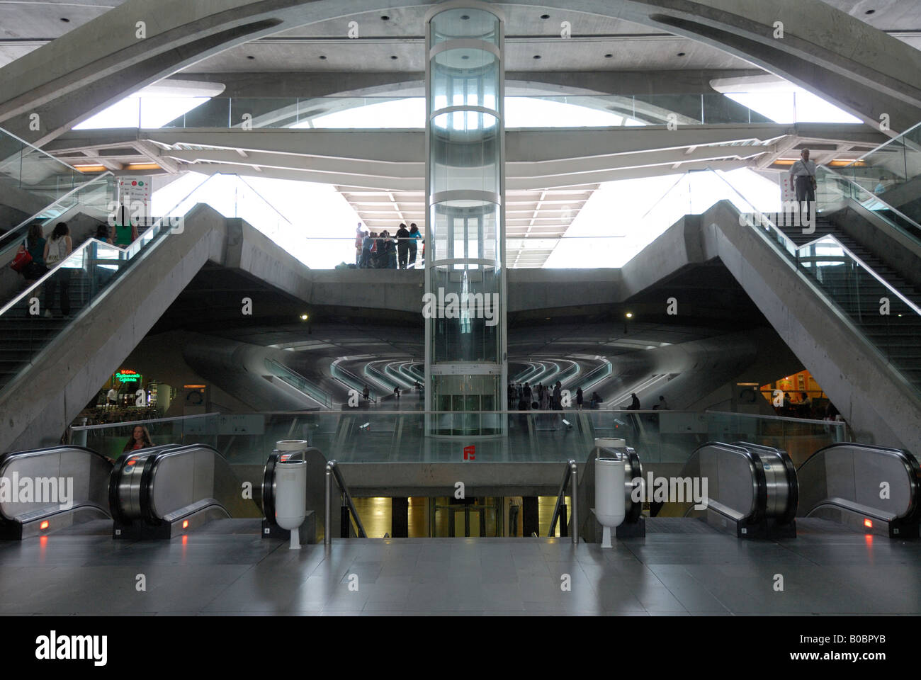 Lisbon Portugal Estacao do Oriente Oriente railway station at the Parque das Nacoes Park of Nations Stock Photo