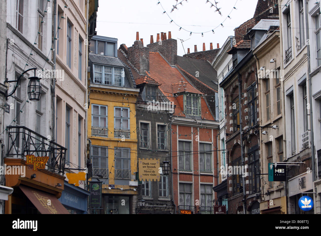 Pic By Paul Grover in the City of Lille France Pic Shows Streets of the old  town of Lille Pic Paul Grover Stock Photo - Alamy