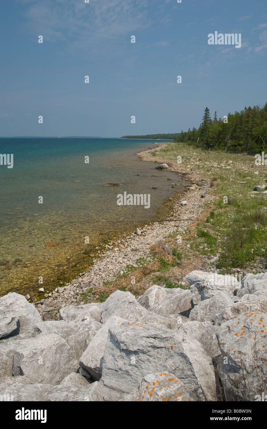 Lake Huron shoreline of Drummond Island in Michigan s Upper Peninsula