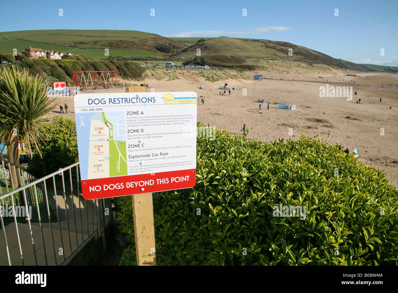 dog restrictions on beach Stock Photo Alamy