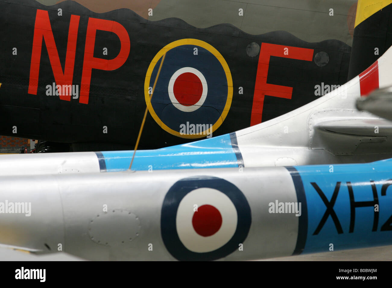 RAF ROUNDELS AND MARKINGS ON AIRCRAFT ELVINGTON Stock Photo Alamy