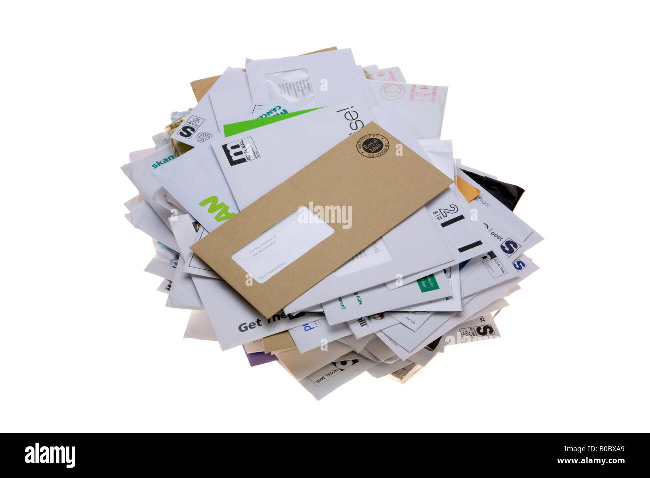 pile of unwanted junk mail Stock Photo