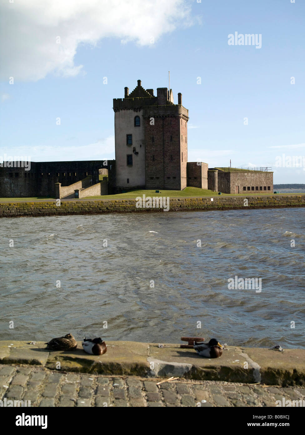 The Castle at Broughty Ferry Harbour, Dundee, Tayside, Scotland Stock