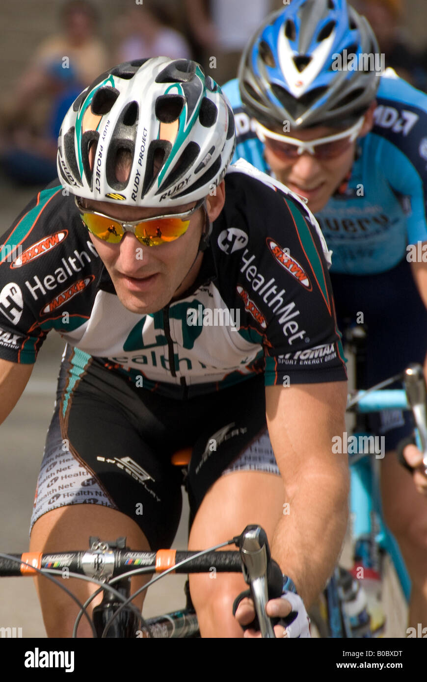 Bicycle street race through city Stock Photo - Alamy