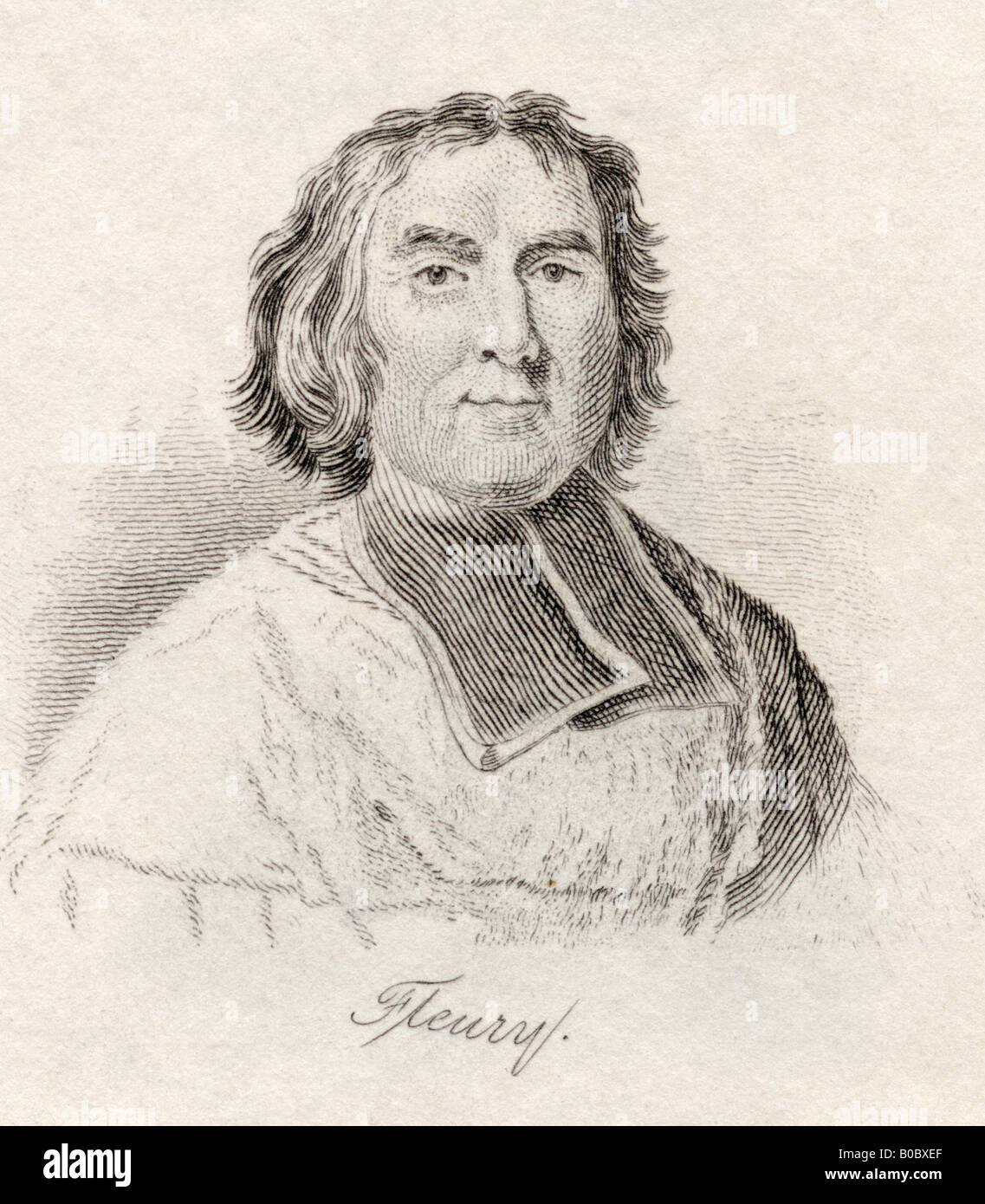 André Hercule, Cardinal de Fleury, Bishop of Fréjus, 1653 - 1743. French cardinal. Stock Photo