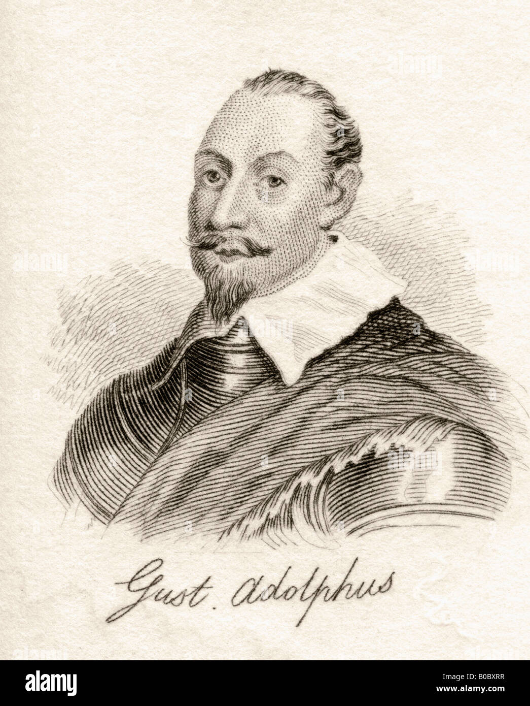 Gustavus Adolphus II, 1594 - 1632. King of Sweden. From the book Crabbs Historical Dictionary, published 1825. Stock Photo