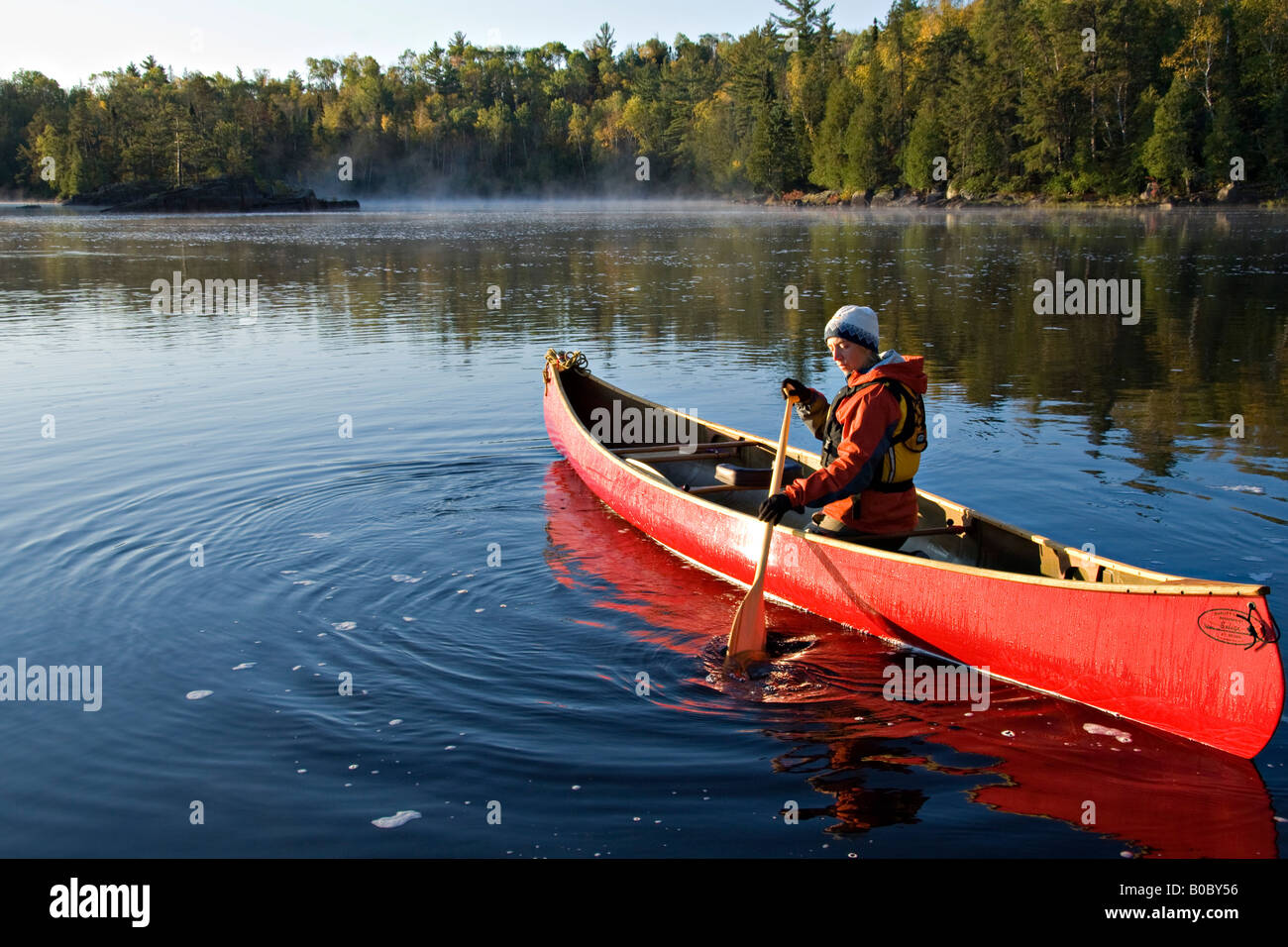 Canoeing at the Boundary Waters Canoe Area Wilderness in Northern