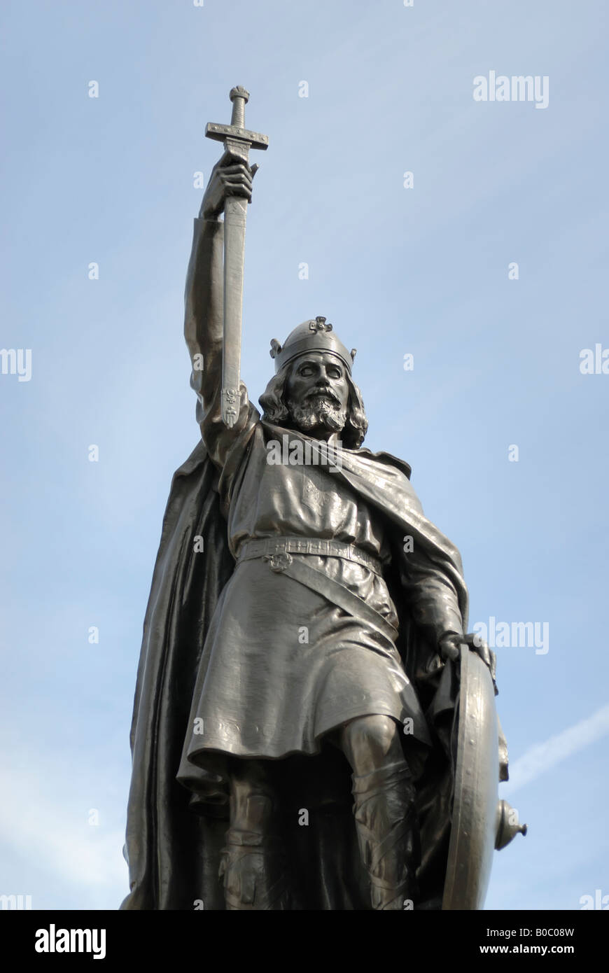 Statue of Alfred the Great, Winchester Stock Photo