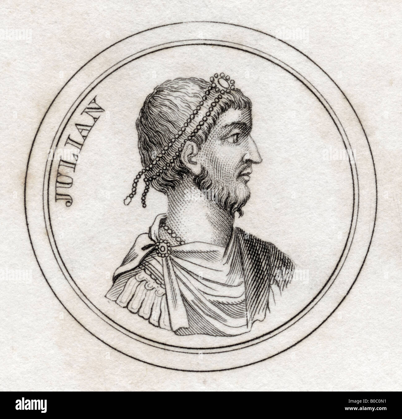 Julian The Apostate, Flavius Claudius Julianus, A D 331 - 363.  Roman Emperor Stock Photo
