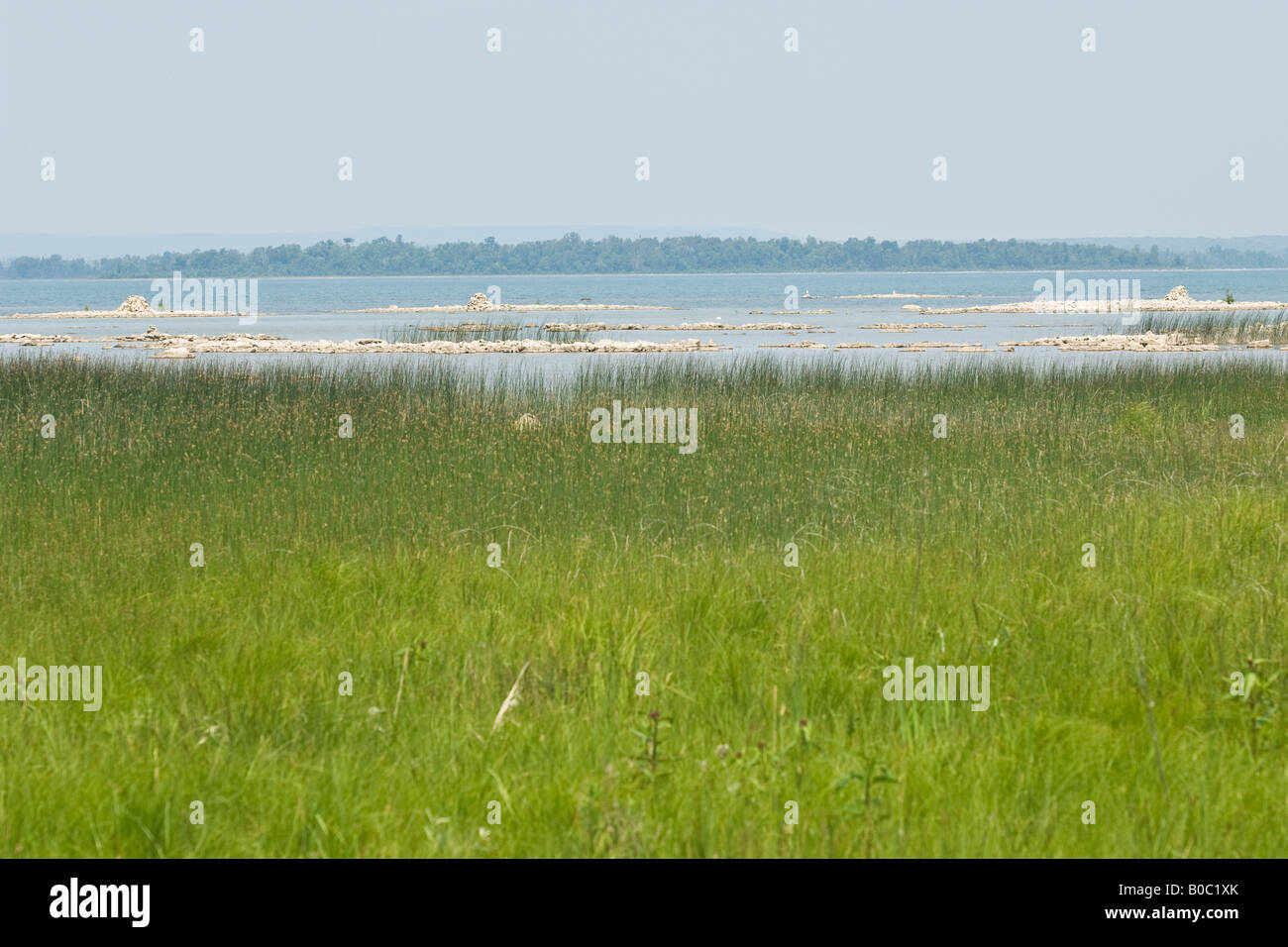 Lake Huron shoreline of Drummond Island in Michigan s Upper Peninsula Stock Photo