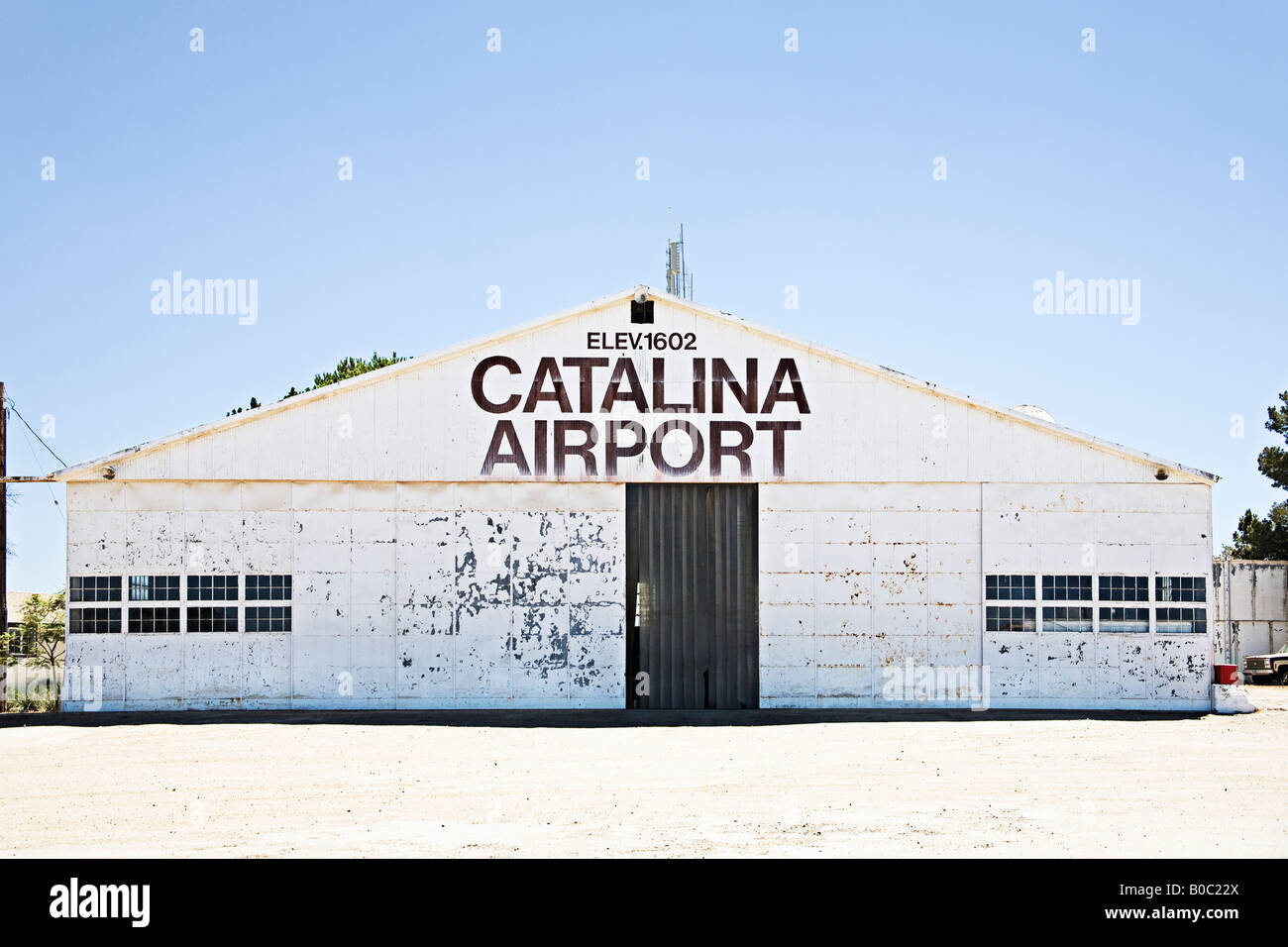 Catalina, island in the sky airport, hangar Stock Photo