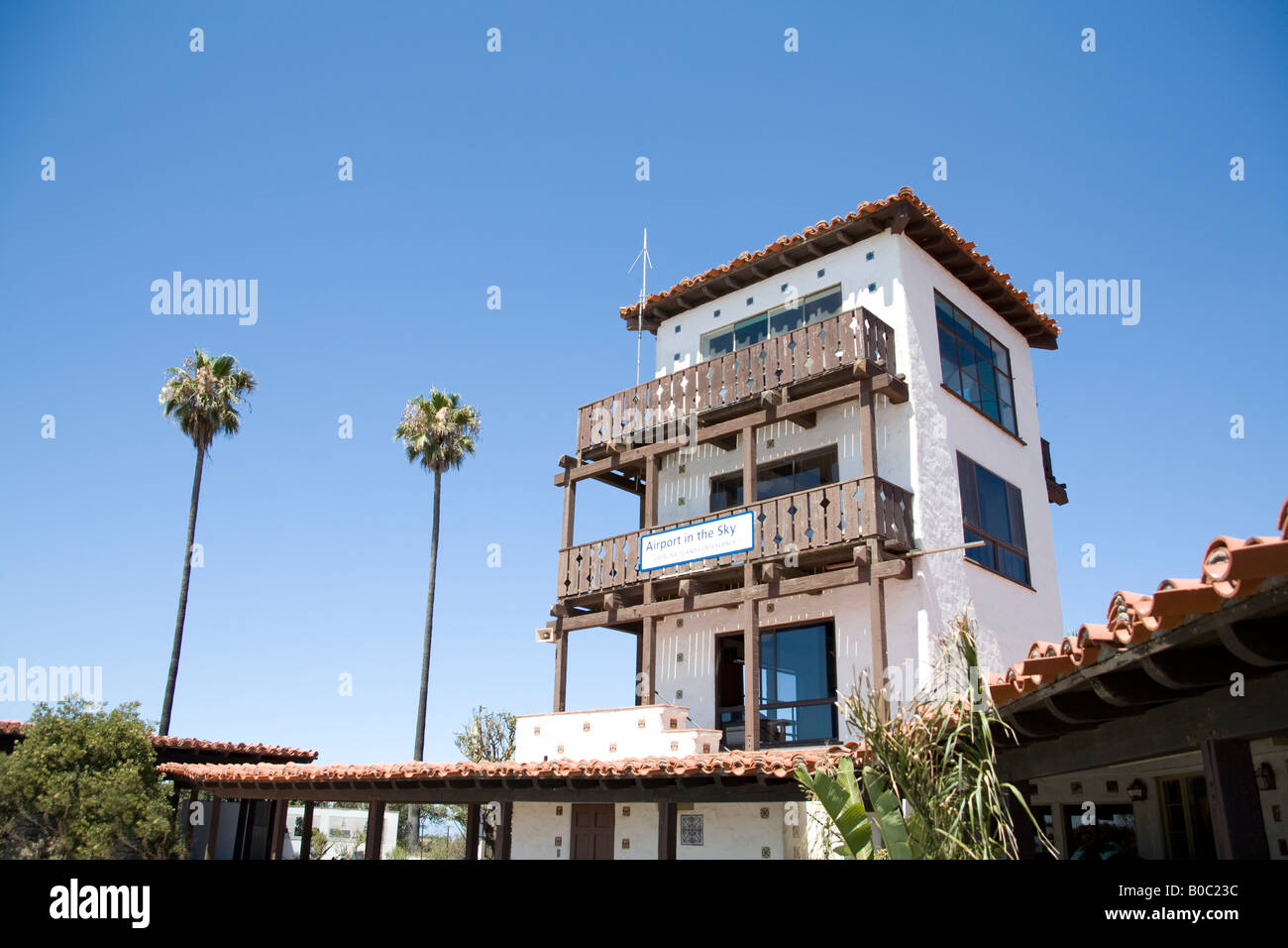 Catalina airport Control Tower; Island in the Sky airport. Stock Photo