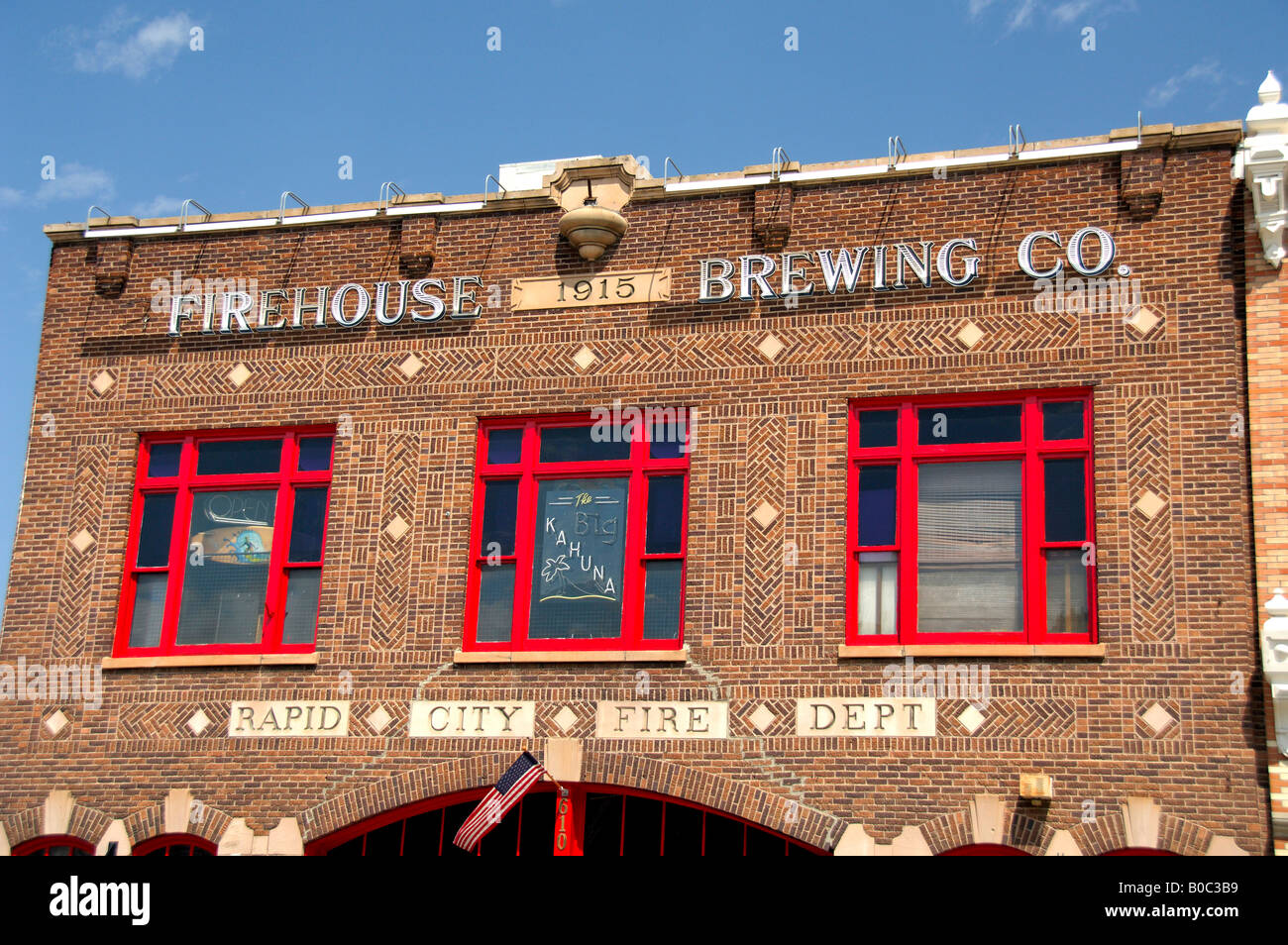 North America, USA, South Dakota, Rapid City. Historic Firehouse Brewing Co. Stock Photo