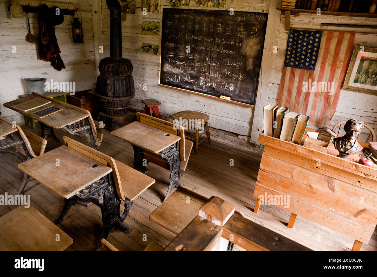 Image looking inside Montanas oldest public school Stock Photo Alamy